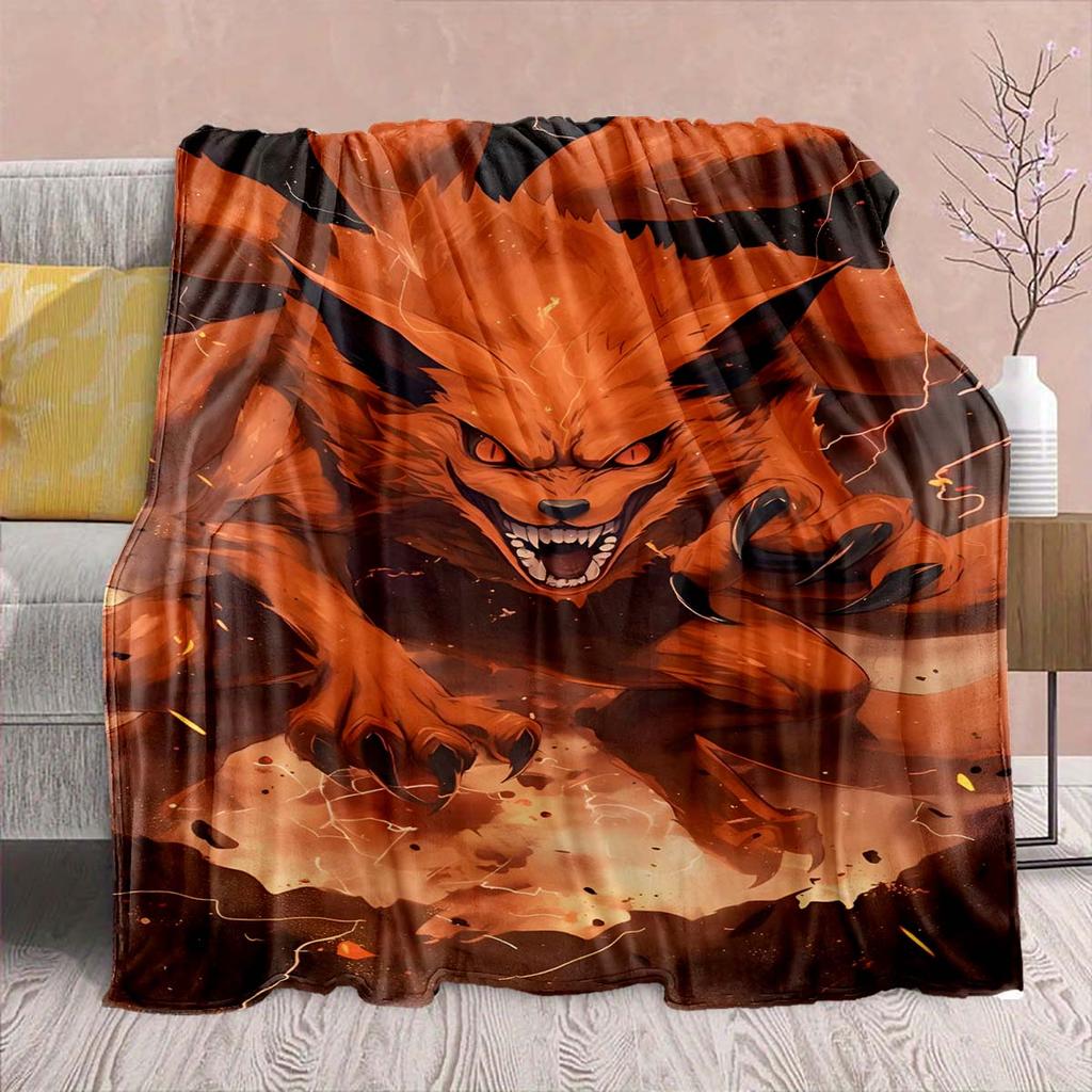 Naruto Anime Flannel Blanket - Soft Warm Perfect for Sofa, Bedding Camping Travel Office Home Decor -QJY