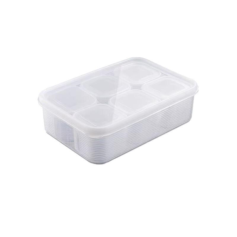 Food Grade Spice & Seasoning Compartment Box - Sealed Kitchen Storage Rack прозрачный