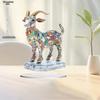 Explosive Glass Crystal Goat - 2D Flat Acrylic Desktop Ornament, Wall Decor Art, Four Seasons Decoration, Novelty Home Decor