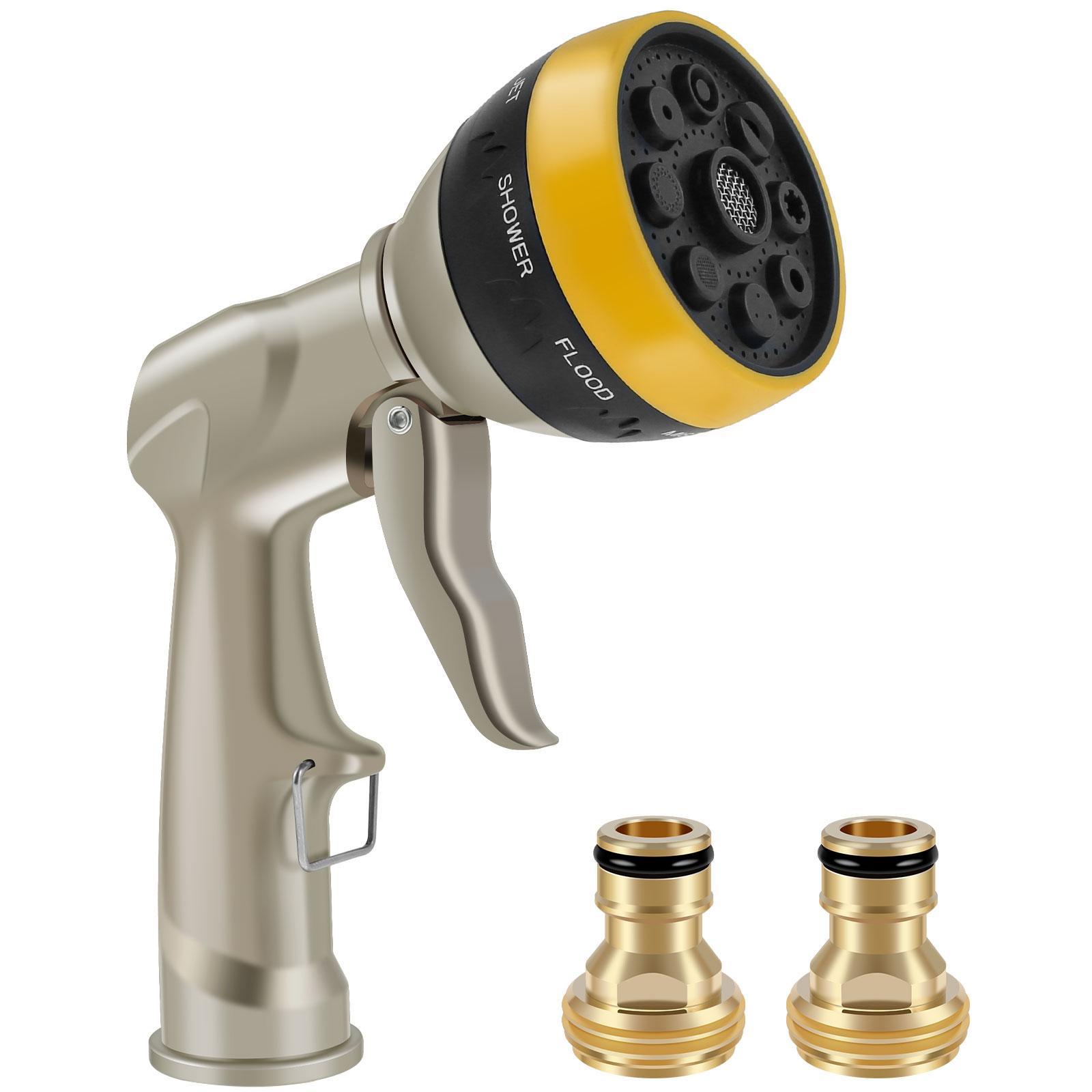 

Watering Gun with 8 Adjustable Modes Garden Water Gun High Pressure Water Hose Spray Head Lawn Watering Sprinkler