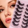 European & American Style 7 Pairs Fluffy High-Imitation Mink Fur False Eyelashes - Natural, Curled, Thick