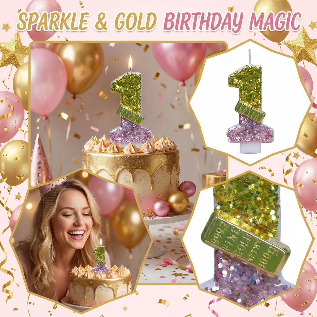 Fashion Cartoon Creative Birthday Candles Party Digital Candles