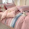 Plaid Striped Bed Sheet Quilt Cover Twill Thickened Quilt Cover Bedding Quilt Cover Three-piece Bed Sheet Set