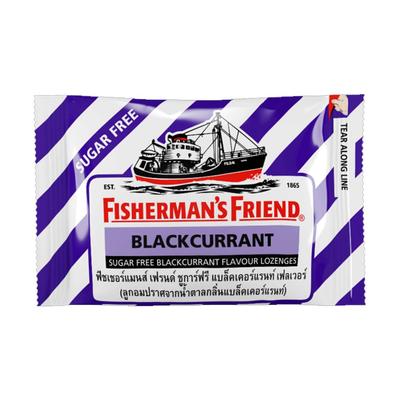 Pastiglie Fisherman's Friend, ribes nero, pastiglie al gusto di ribes nero senza zucchero, 25 g. x 6 /12 / 24 pz