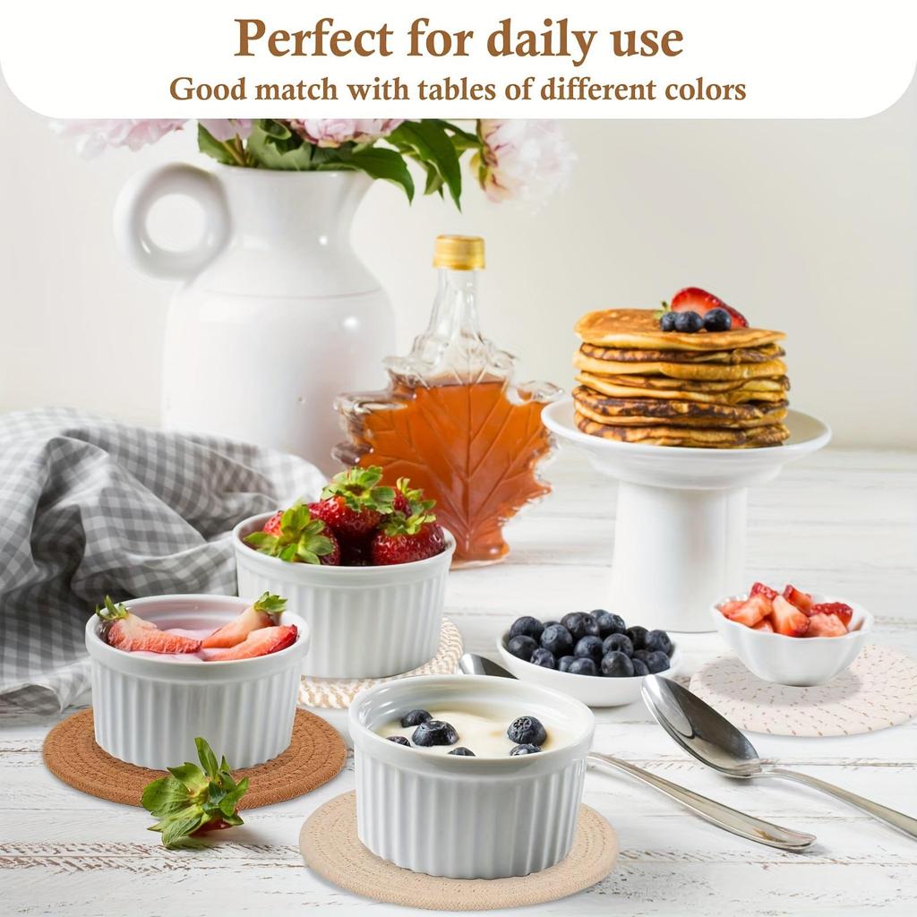 4pcs Set Polyester Trivets - Durable Heat Resistant Mats for Kitchen Counter, Pot Holders, Table Protection, Home And Farmhouse Decor