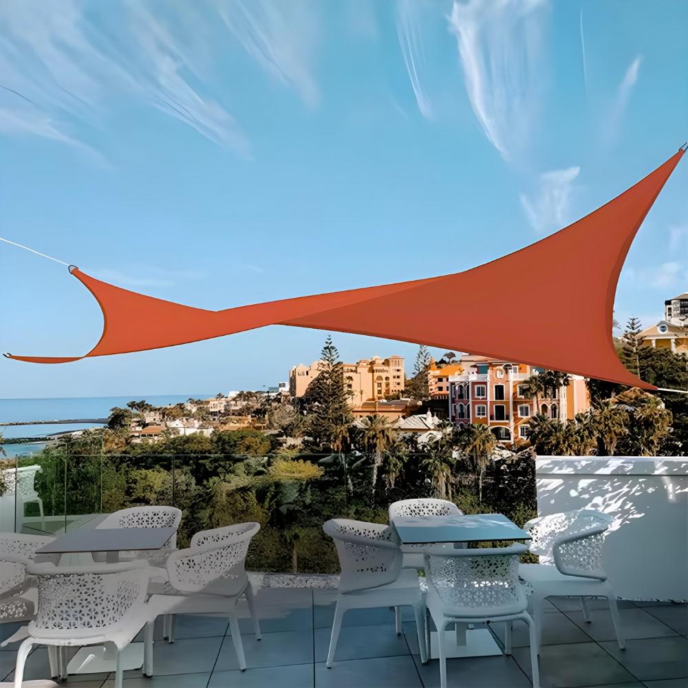 Shade sail awning uv 3x6 red garden sunshade premium