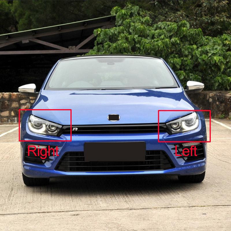 Pair For VW Volkswagen Scirocco 2009-2016 Car Headlight Cover Lens Lampshade Head Light Caps Lamp Shell