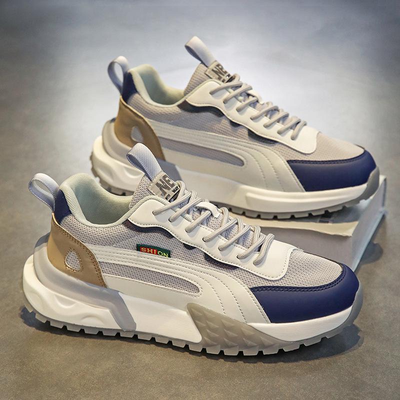 

Men’s Spring 2025 Dad Shoes: Versatile Teen Casual Sports Running Shoes with Height-Increasing Thick Soles Size 39