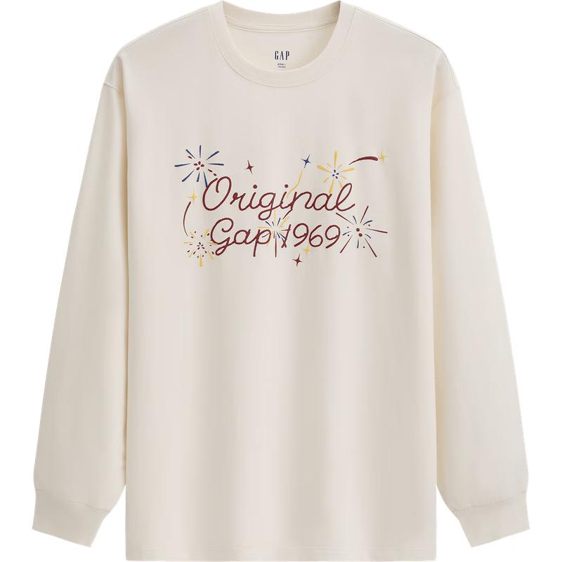 GAP Unisex 2026 Spring Logo Loose Long Sleeve T-Shirt S