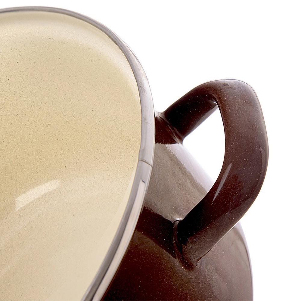 Garnek Emaliowany Do Gotowania Tradycyjny Na Gaz Indukcję 14 Cm 600 Ml