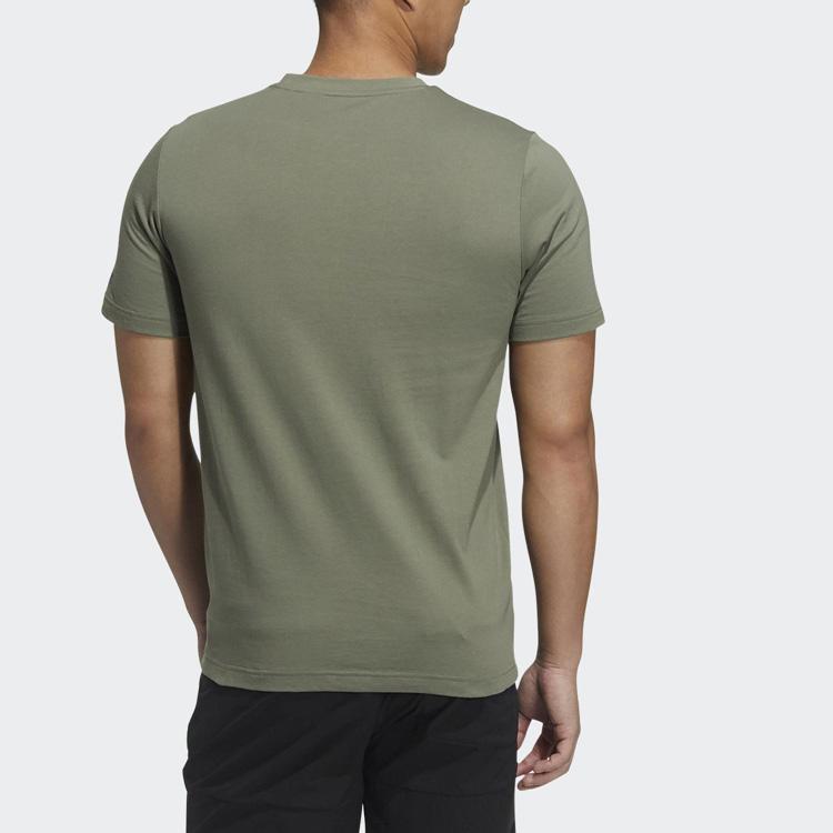 Adidas Terrex Solid Color Outdoor Sports Crew Neck Short Sleeve T-Shirt Unisex Tops Green GN9458