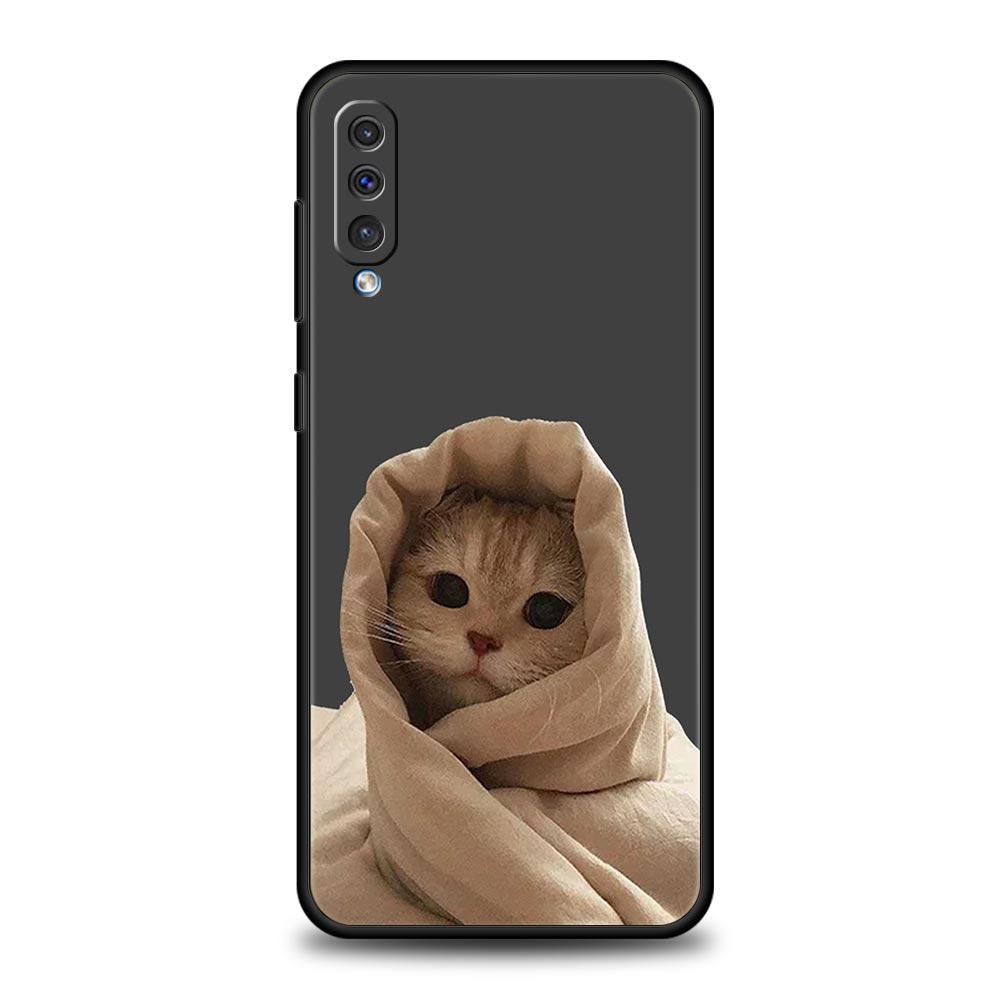 Cartoon Fun Cat Pet Dog Case For Samsung A54 A52 A24 A14 A50 A70 A10 A30 A40 A20S A20E A06 A12 A22 A34 A42 A32 5G A04s A16 Cover