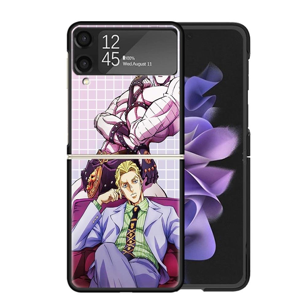 JoJo Adventure Killer Queen Clear Phone Case For Samsung Z Flip 7 6 5 4 3 Galaxy ZFlip7 ZFlip6 ZFlip5 ZFlip4 ZFlip3 5G Print Cov