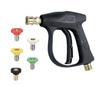 Short Trigger Gun Karcher High Pressure Washing Short Gun M22 14mm High Pressure Washer Car Wash Nozzle Quick Connect Compatible High Pressure Washing
