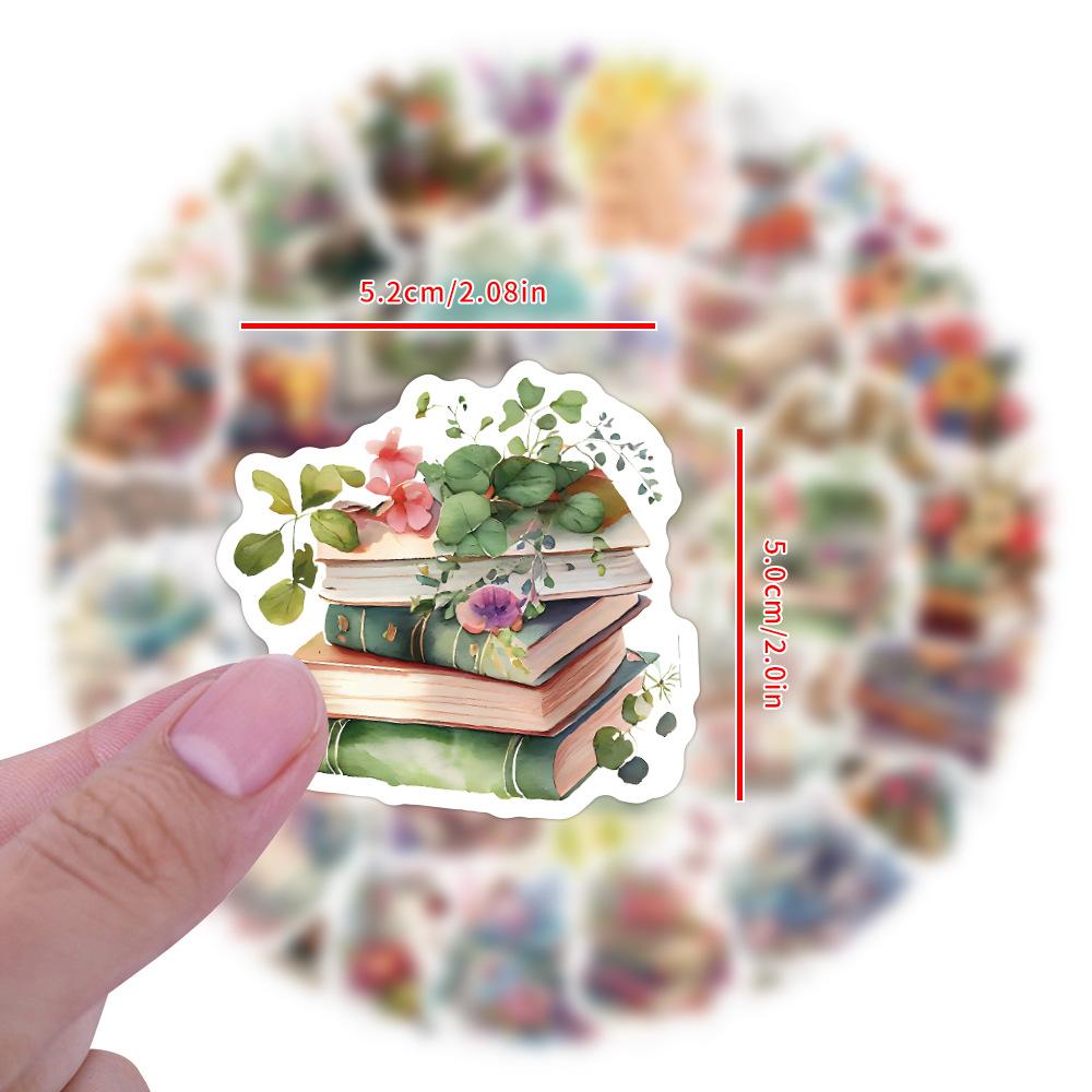 60 New Flower Books Graffiti Stickers Notebook Suitcase Water Cup Personalized Decorative Waterproof Stickers