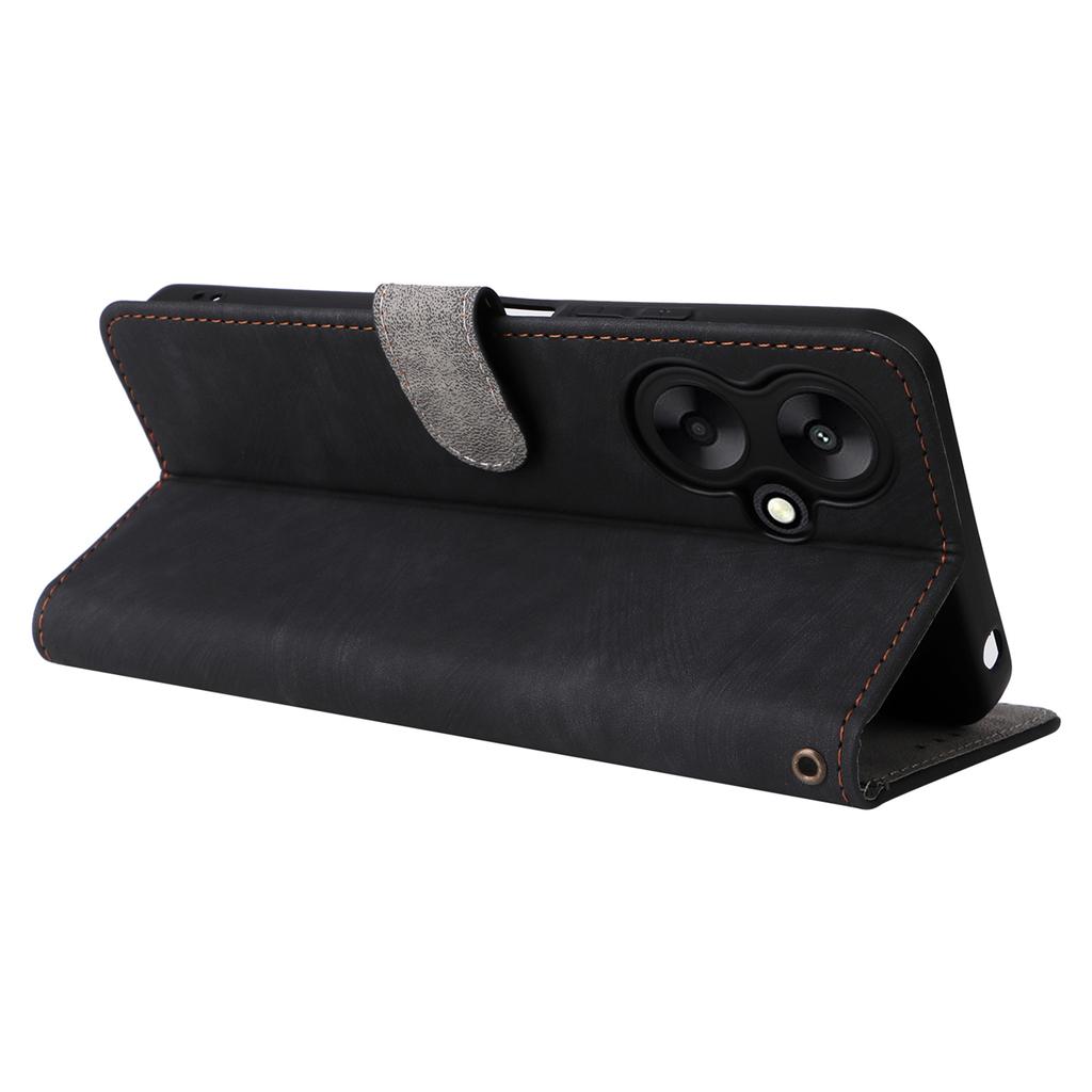 For Xiaomi Redmi 13C 5G/Redmi 13R 5G/Poco M6 5G Case RFID Blocking Leather Phone Shell with Wrist Strap