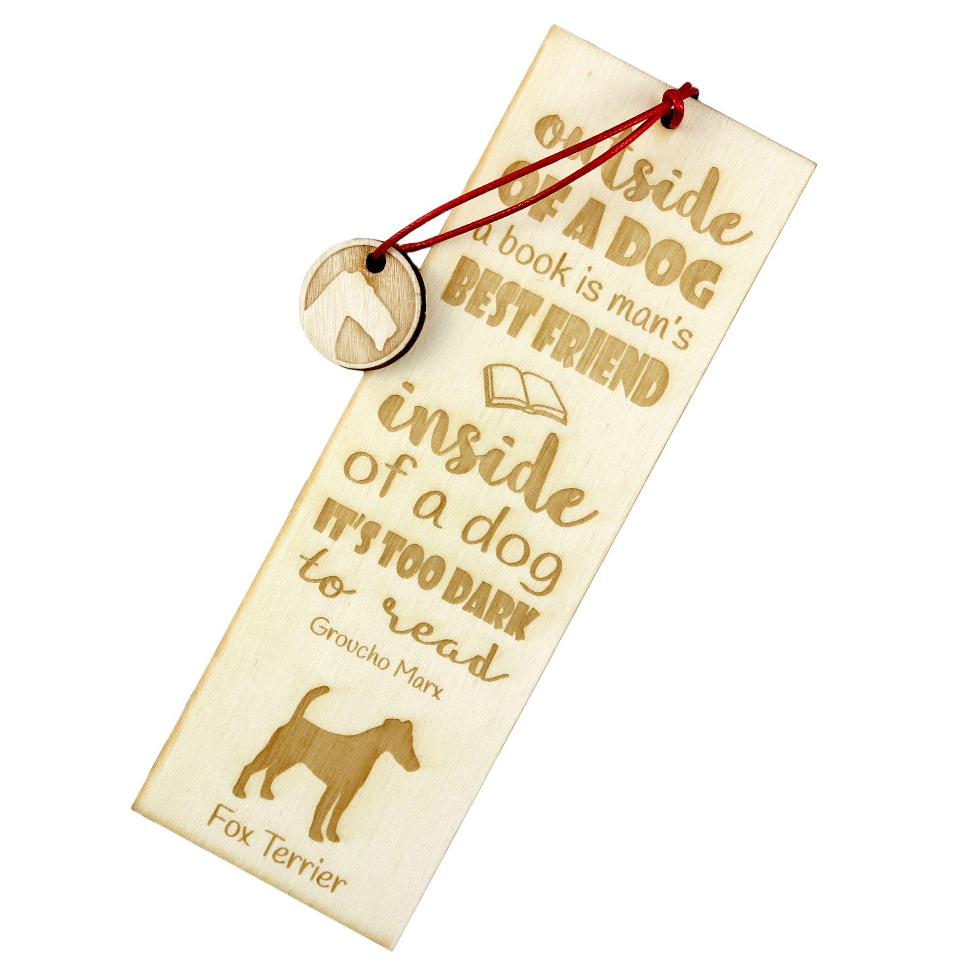 

Fox Terrier Smooth - dog bookmark, personalized bookmark, gift for bookworm from Art-Dog brand