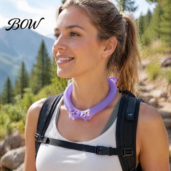 Lightweight Neck Cooler Cat Ear Cooling Tube for Summer, Reusable Adjustable Wearable Ice Cold Wrap Ring, Heatstroke Prevention Collar Outdoor Cycling