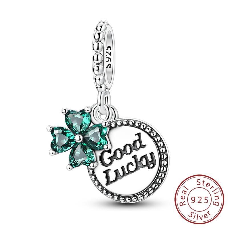 100% Copper New Zircon Star Moon Heart Clover Fit Original Charm Pendent Dangle Bracelet Diy Women Jewelry Gift