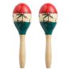 Musfunny Maracas, Set of 2, Hand-Painted Wooden Latin Maracas, Perfect for Parties, Performances, and More (Colorful)