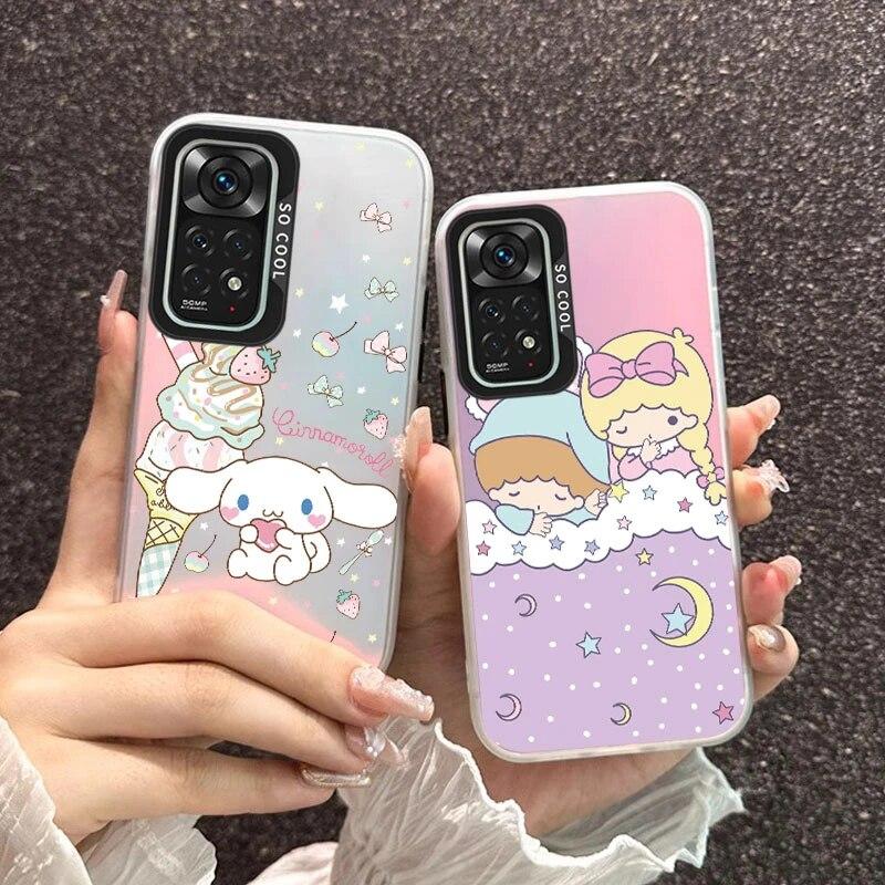 

Redmi Note 11 4G чехол Kuromi Cinnamoroll обесцвечивание аниме матовый Sanrio Funda Redmi Note 11 мультяшный противоударный силиконовый мягкий чехол из ТПУ