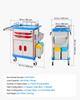 Medical Cart 110 kg Max Load Medical Trolley Cart with Cabinet, for Hospital, Clinic, Laboratory, Stable Support, with 2 Drawers, Silent Rolling