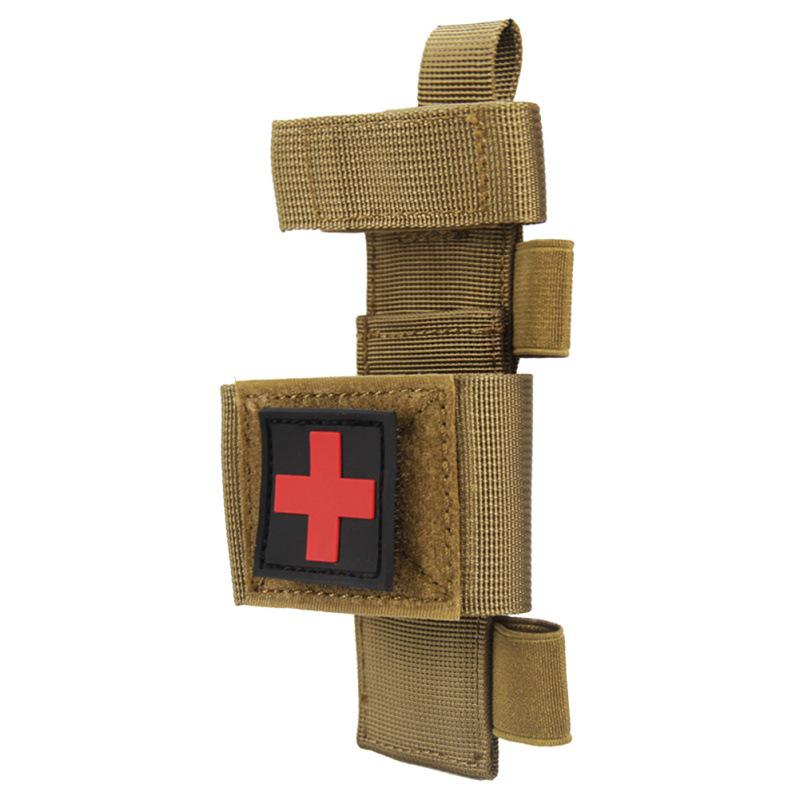 Outdoor Tactical EDC Mountaineering and Cycling Hemostatic Pouch with Military Tourniquet and Medical Scissors Storage