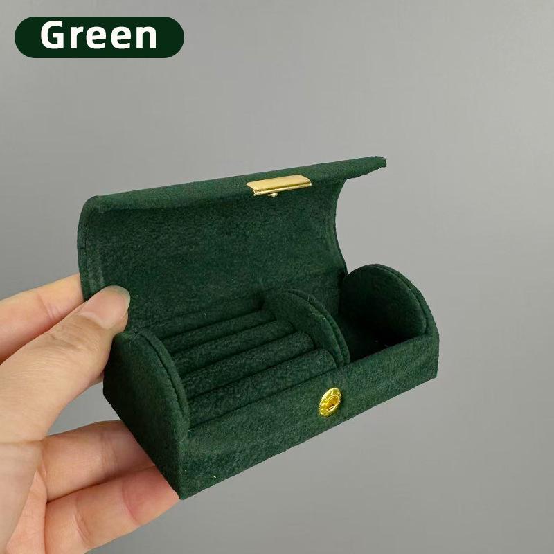 Elegant Compact Jewelry Box: Portable Storage for Rings, Necklaces, and Earrings