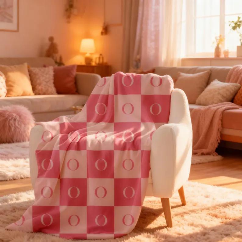 Colorful Checkered Blanket Hoodie Blanket Soft Flannel Baby Blanket Cozy Throw for Adult Kid, Dog Blanket Girl Blanket Gift