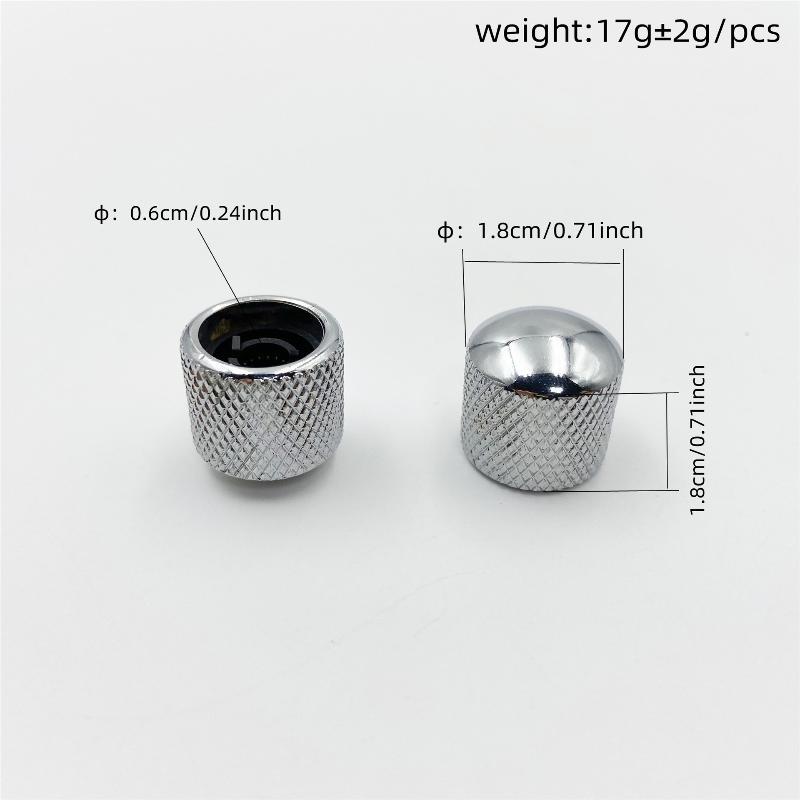 2Pcs 18*18Mm Tone Top Potentiometer Volume Control Rotary Knobs For 6Mm Shaft Guitar Volume Iron Knob