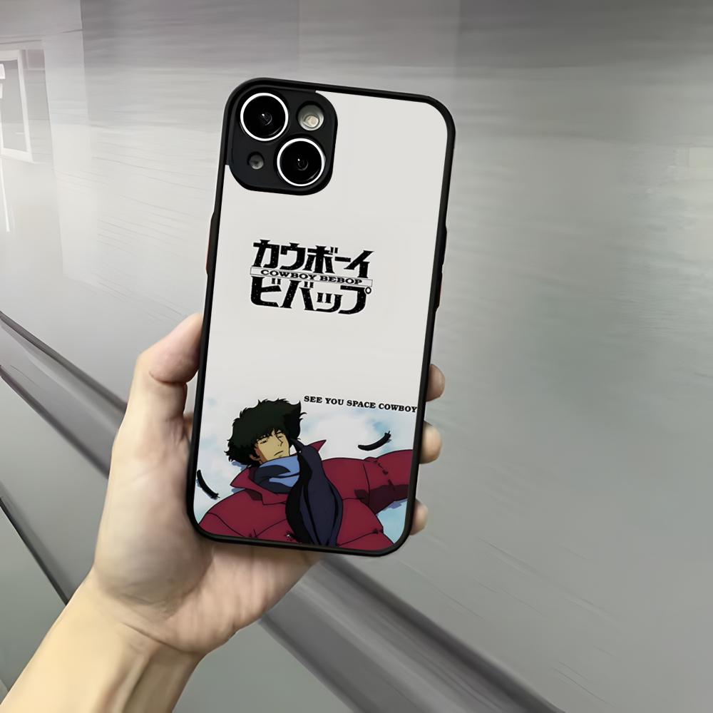 Anime Cool C-Cowboy B-Bebop Ins Phone Case For Iphone 17 16 15 14 13 12 Pro Max Xr Air Plus Skin Feel Black Hard Shell Cover