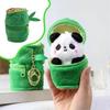 Cute Keychains Plush Panda Doll Keychains With Bamboo Creative Plush Keyrings