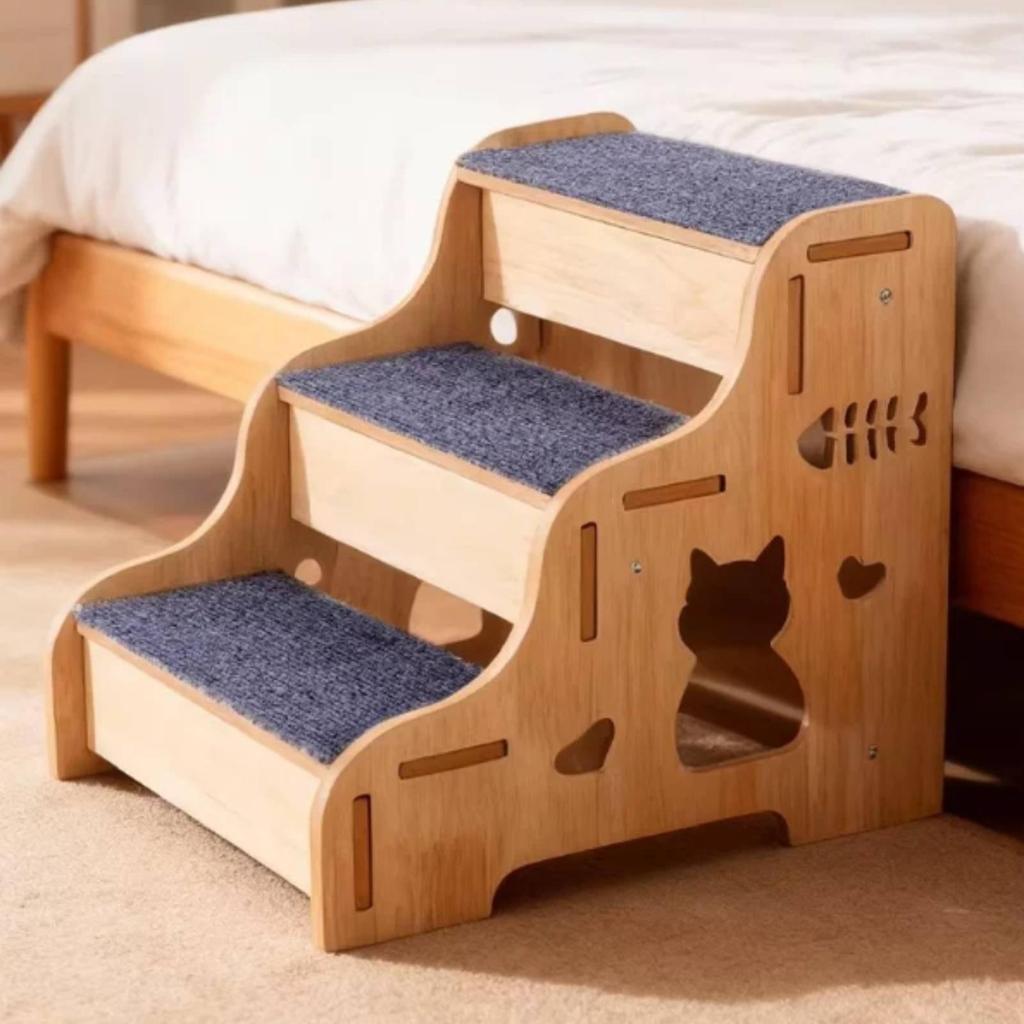 Dog Climbing Stairs Stable Wood Pet Sturdy for Senior Dogs
