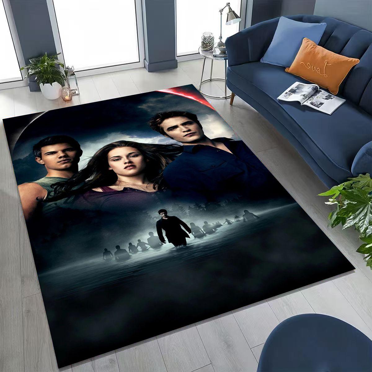 

27 Style Twilight Saga Isabella Edward Art Rug for Bedroom Living Room Sofa Home Doormat Decor, Large Kids Non-slip Floor Mat 40x60cm( 15x23in )