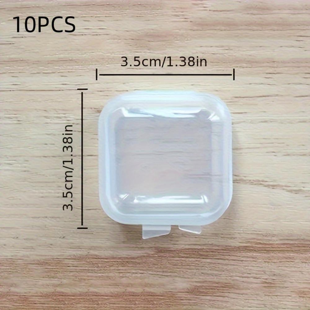 

10 шт. Портативные прозрачные пластиковые коробки для хранения ювелирных изделий 10pcs