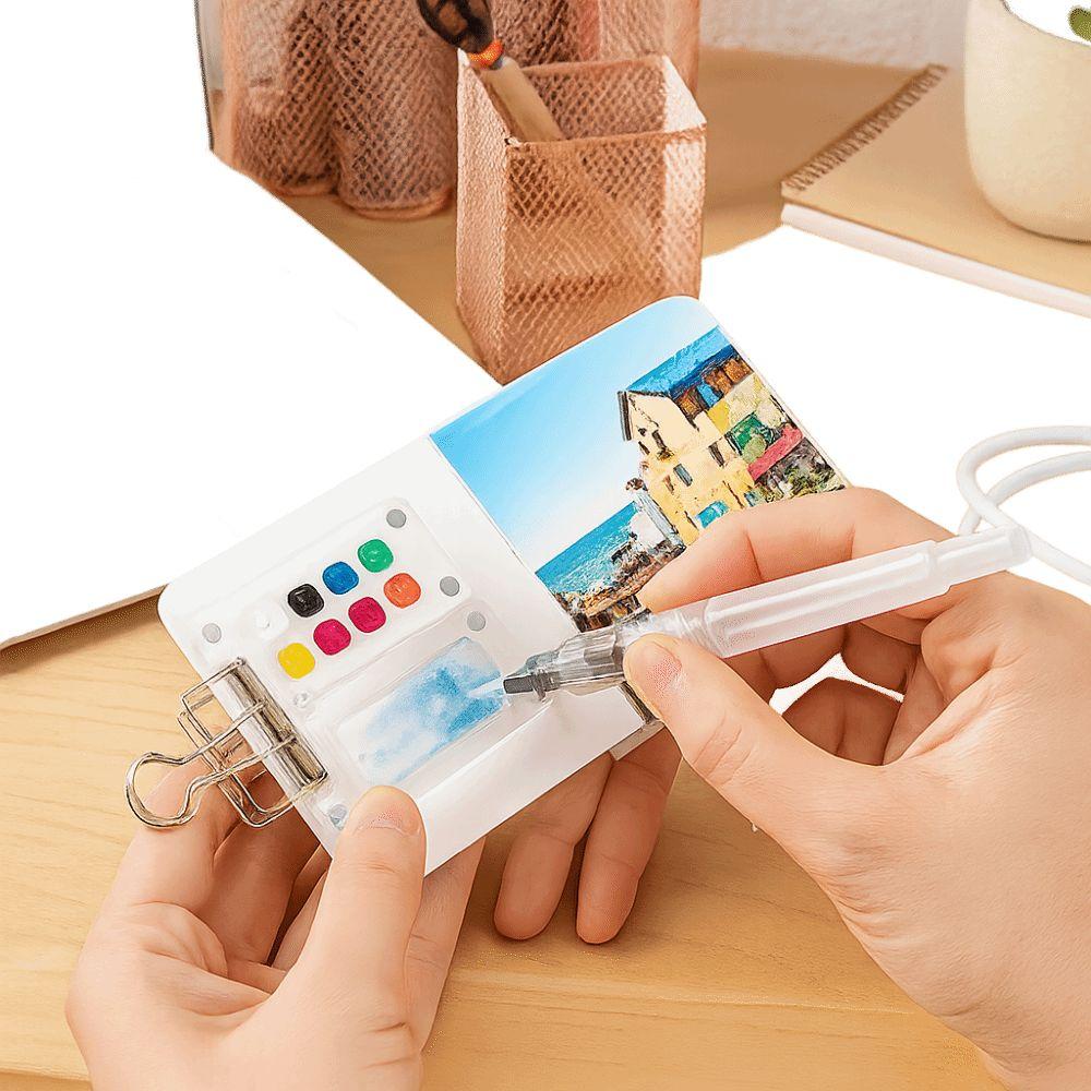 8-Felder Mini-Aquarellpalette Paletten Mini-Farbschale Outdoor-Skizzieren