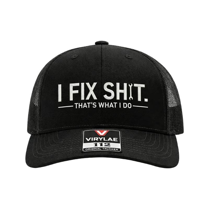 Stylish Mechanic Repairman Baseball Hat With 3D Embroidery Pattern Breathable Dad Hat For Engineers Women Men Unisex