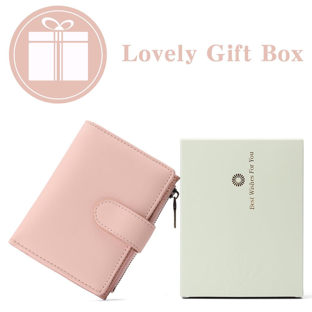 Cartera para Mujer RNIEGA, Gran Capacidad, Cuero Genuino, Ligera, Cartera Plegable, Monedero, Tarjetero, Compacta, Protección RFID y contra Clonación