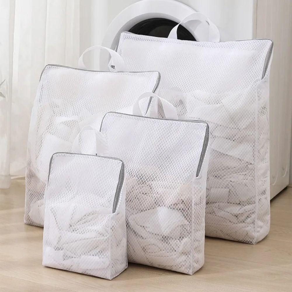 Zipper Mesh Laundry Bag Hanging Storage Clothes Wash Bags New Laundry Basket  for Washing Machines