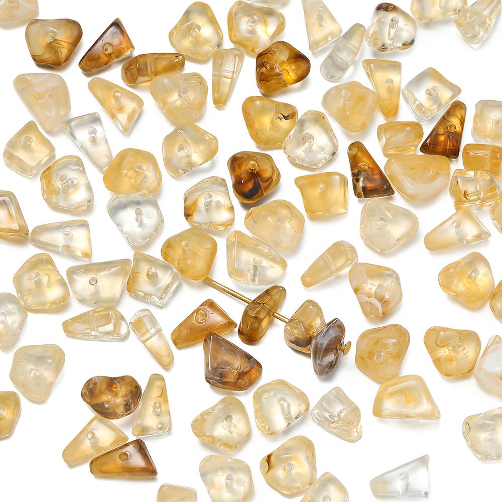 

10g/Lot 6-11mm Acrylic Irregular Rock Beads Spacer Bead for DIY Earrings Charm Crafts Jewelry Making Findings Accessories 10g янтарь