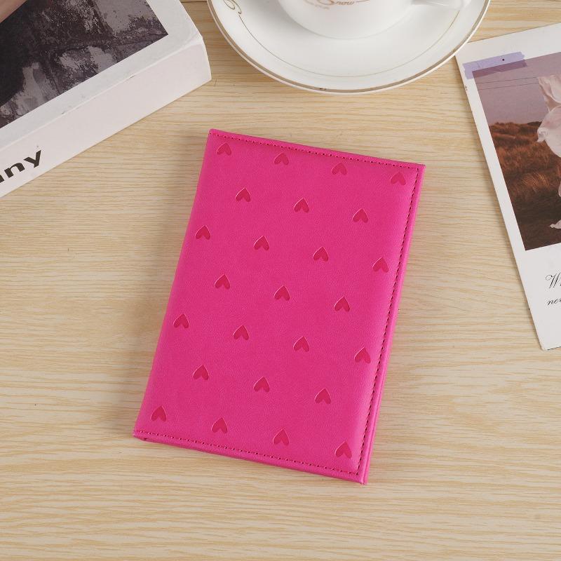 Schattige Hartjesprint Reisportemonnee Paspoorthoes voor Dames PU Leer Paspoorthouder Reisaccessoires Documentenbeschermer Hoes