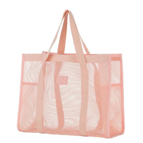 Borsa da Spiaggia in Rete, Borsa Leggera ad Alta Capacità, Svuotamento Rapido Traforata, Borsa a Shopper Ultraleggera per Viaggio, Articoli da Toeletta, Cosmetici