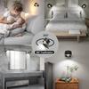 LED Wall Mounted Reading Lights, Wall Sconce 4 Color Modes & 3 Brightness, 2 Pack Wall Lights Rechargeable Battery Operated 360°Rotate Cordless