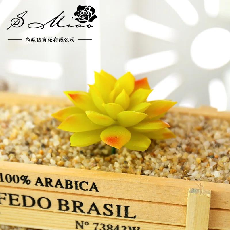 

1 шт. Прекрасные искусственные растения-суккуленты для DIY украшения дома, сада, свадебные растения, настенная цветочная композиция, бонсай, искусственное растение 7cmx6.5cm