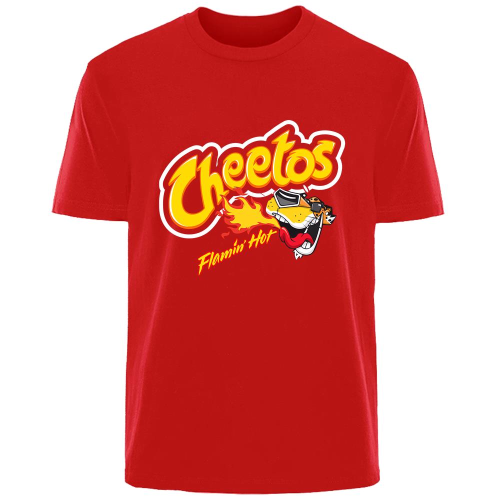 Fun Personality Cheetos Printed Summer Men 100 Cotton Comfortable Breathable Fashion Casual Tshirt Men Outdoor Street Wear