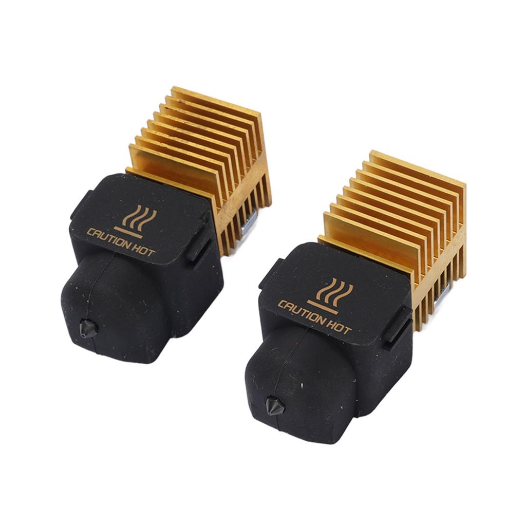 2 Sets Hot End Extrusion Head Kit Detachable 0.2MM 0.4mm Hardened Steel Nozzle Extruder Nozzle Hot