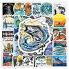 Cool Fishing Stickers DIY Kids Toy Gift Outdoor Hobby Waterproof Decal for Laptop Scrapbook Phone Bottles Bags Decorative