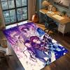 Tapis Anime Demon Slayer Tapis Grande Surface Tapis de Sol Antidérapant Lavable Chambre de Gamer Chambre à Coucher Décoration de Maison -QJY