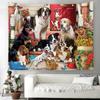 Cartoon Dog Tapestry Kawaii Puppy Wall Hanging Cloth Cute Pet Animal Home Bedroom Living Room Decorative Wall Rug Tapestry