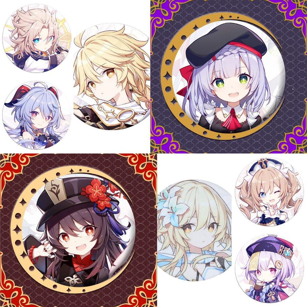 Captivating Fashion Jewelry Badge Featuring Cartoon Animation Brooch From Genshin Impact